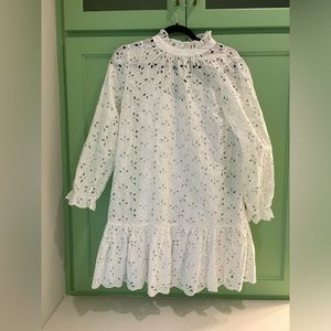 JCrew white eyelet dress NWOT